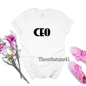 CEO graphic tee, short sleeve unisex shirt, loose fit crewneck